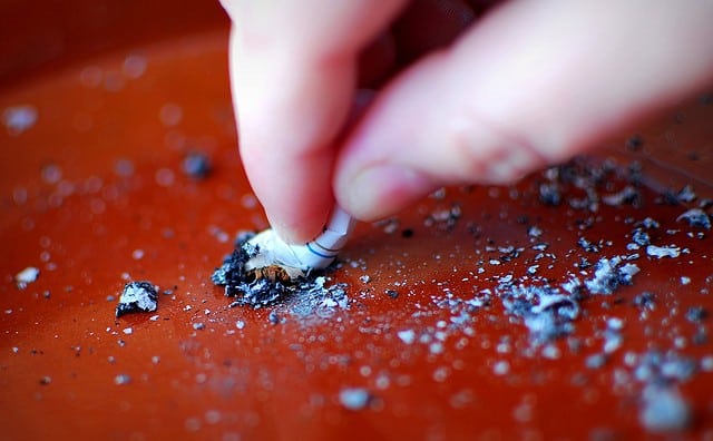 quit smoking - cigarette on ashtray
