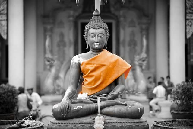 mindfulness - buddha in orange