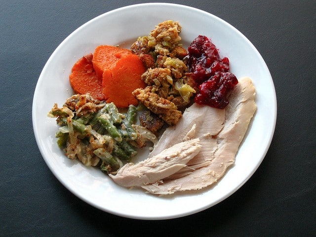 stick to your diet - turkey dinner plate